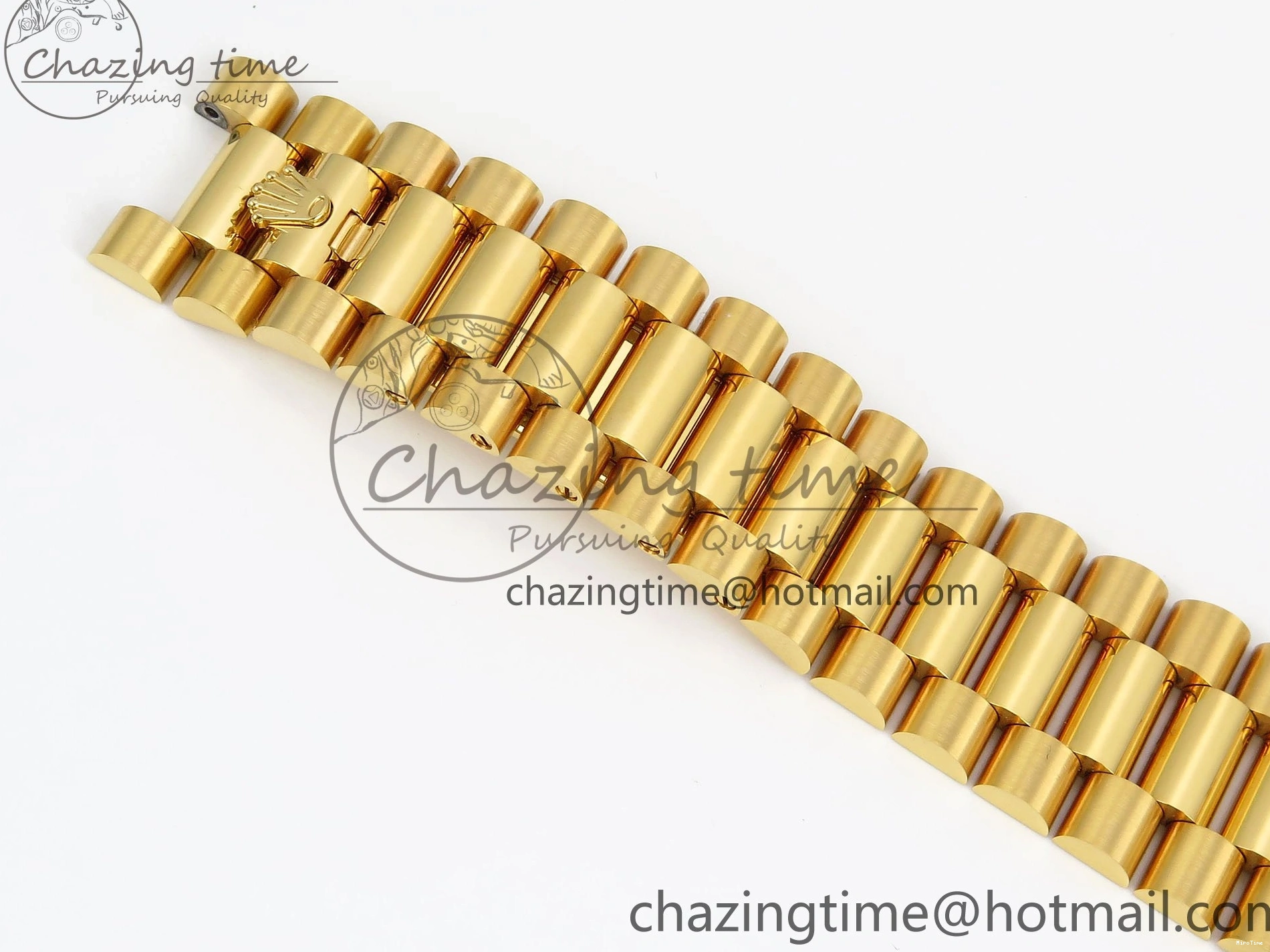 MiroTime 0105 WrinkleFree DayDate 40 228238 ARF 904L Steel YG Crystal Diamonds Bezel on President Bracelet VR 1550